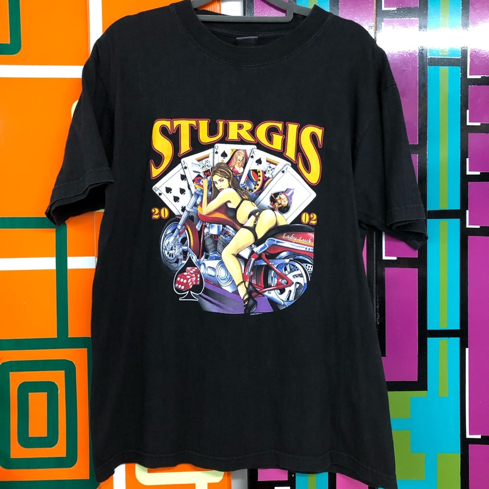 Vintage 2002 Sturgis Lady Luck T Shirt